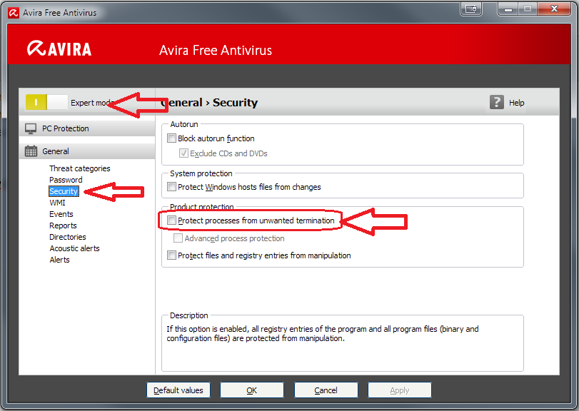 Skip Avira s Free Antivirus reboot request on updates 