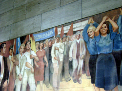 Mural painting dedicated to socialism