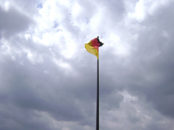 German flag in front of The Reichstag
